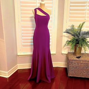 NWT Nicole Miller One Shoulder Gown, Size 6